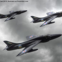Buy canvas prints of T7 Hawker Hunters by Steve H Clark