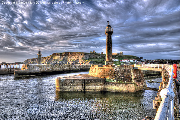 Whitby Harbour Picture Board by Steve H Clark