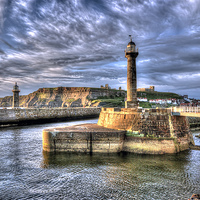Buy canvas prints of Whitby Harbour by Steve H Clark