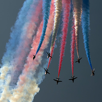 Buy canvas prints of The Red Arrows by Steve H Clark