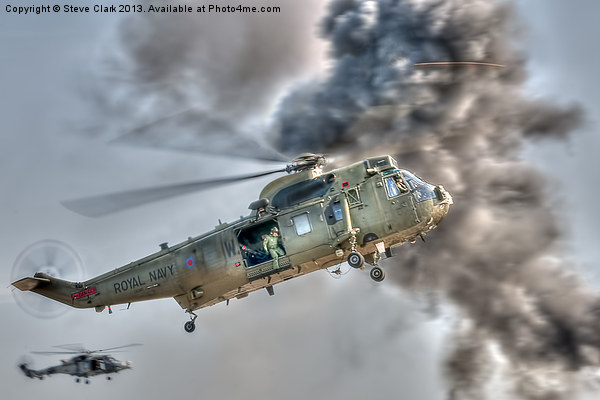 Royal Navy Sea King Helicopter Picture Board by Steve H Clark