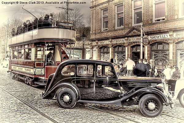 Paisley District Tram - Hand Tinted Effect Picture Board by Steve H Clark