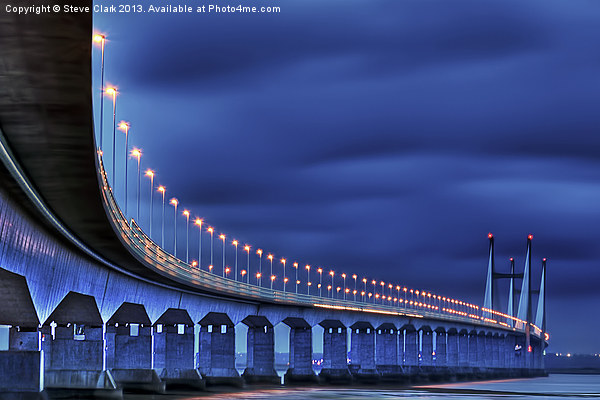 Second Severn Crossing at Night Picture Board by Steve H Clark