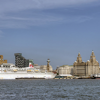 Buy canvas prints of The Three Graces Liverpool by Steve H Clark