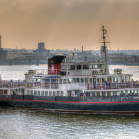 Buy canvas prints of Mersey Ferry Boat Snowdrop by Steve H Clark