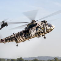 Buy canvas prints of Sea King and Apache Helicopters by Steve H Clark
