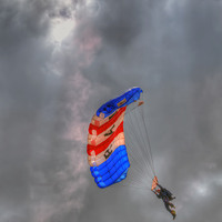 Buy canvas prints of RAF Falcons Parachute Display Team by Steve H Clark