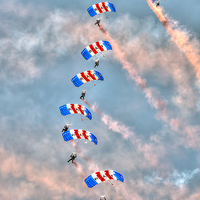Buy canvas prints of Falcons - RAF Parachute Display Team by Steve H Clark