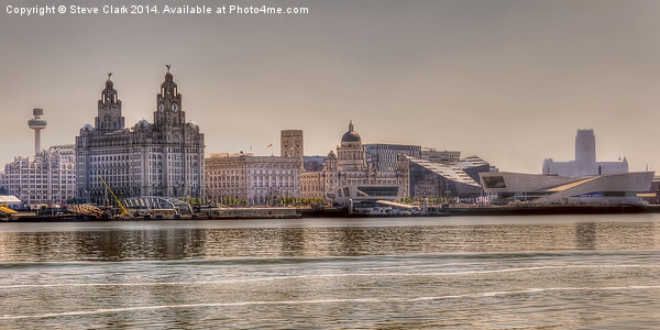  Liverpool Skyline Acrylic by Steve H Clark