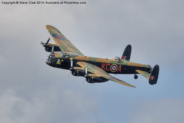 Battle of Britain Memorial Flight Lancaster Picture Board by Steve H Clark