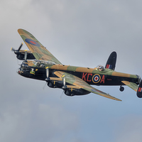 Buy canvas prints of Battle of Britain Memorial Flight Lancaster by Steve H Clark