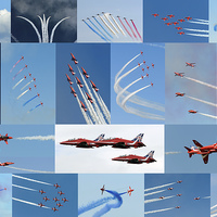 Buy canvas prints of  Red Arrows 2014 - (50 Display Seasons) by Steve H Clark
