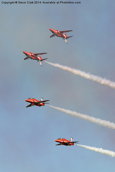  Red Arrows - Mirror Pass Picture Board by Steve H Clark