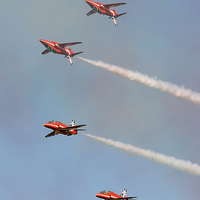 Buy canvas prints of  Red Arrows - Mirror Pass by Steve H Clark