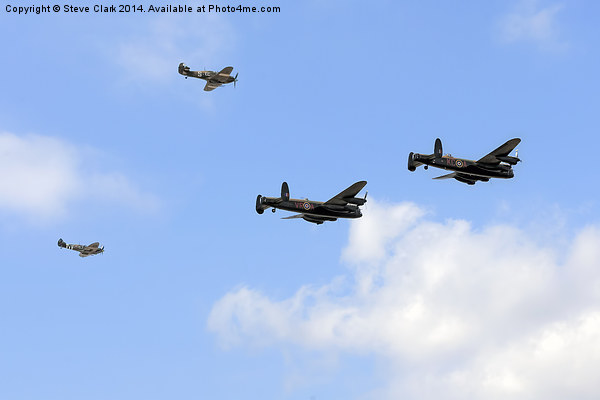  Battle of Britain Memorial Flight and Canadian La Picture Board by Steve H Clark