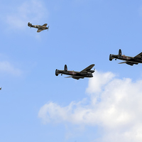 Buy canvas prints of  Battle of Britain Memorial Flight and Canadian La by Steve H Clark