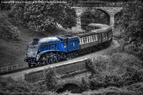  Sir Nigel Gresley Locomotive - Colour Popped Picture Board by Steve H Clark