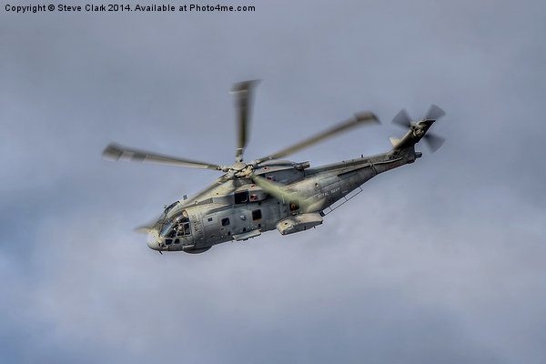  Royal Navy Merlin Helicopter Picture Board by Steve H Clark