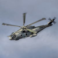 Buy canvas prints of  Royal Navy Merlin Helicopter by Steve H Clark