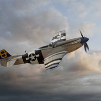 Buy canvas prints of  Jumpin Jacques - P51 Mustang by Steve H Clark