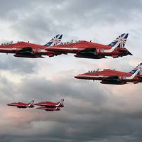 Buy canvas prints of Red Arrows by Steve H Clark