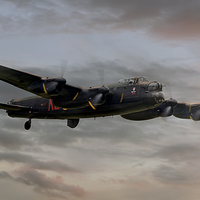 Buy canvas prints of Battle of Britain Memorial Flight - Avro Lancaster by Steve H Clark