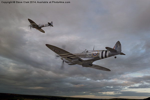  126 Squadron Spitfires Picture Board by Steve H Clark