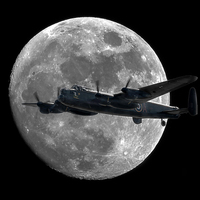 Buy canvas prints of  Bomber's Moon by Steve H Clark