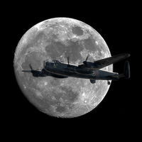 Buy canvas prints of Bomber's Moon (Square Version) by Steve H Clark