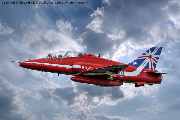  Hawk T1A Red Arrows - 50 Display Season Colours Picture Board by Steve H Clark