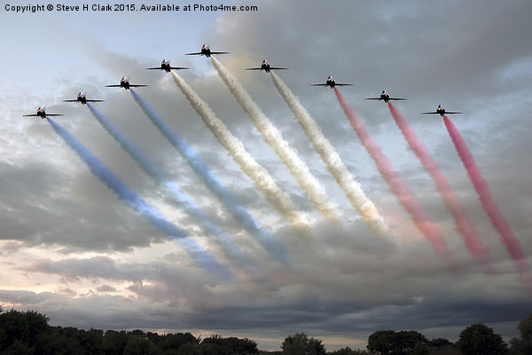  Red Arrows - Arrival Picture Board by Steve H Clark