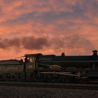Buy canvas prints of  GWR Rood Ashton Hall - Evening Glow by Steve H Clark