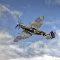 Buy canvas prints of Spitfire LF IX 126 Squadron by Steve H Clark