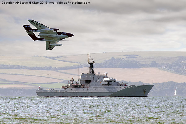 Royal Navy - HMS Mersey and Sea Vixen Picture Board by Steve H Clark