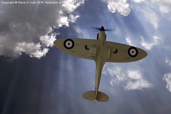  Aces High - Spitfire Vertical Climb Picture Board by Steve H Clark