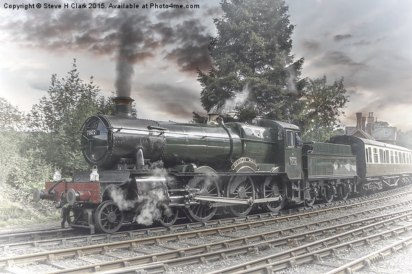 GWR Bradley Manor - Hand Tint Effect Picture Board by Steve H Clark