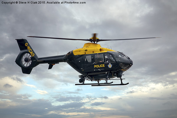 Police Eurocopter EC135T2 Picture Board by Steve H Clark