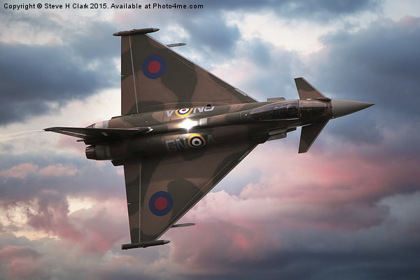Battle of Britain Typhoon at Sunset Picture Board by Steve H Clark