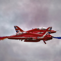 Buy canvas prints of Red Arrows Painting the Sky 2015 by Steve H Clark