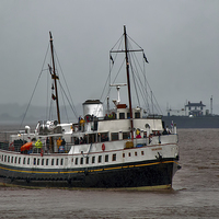 Buy canvas prints of MV Balmoral Approaches Lydney Harbour by Steve H Clark