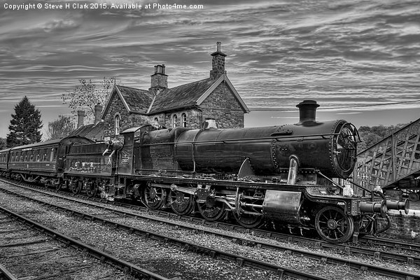 Great Western Railway Engine 2857 - Black and Whit Picture Board by Steve H Clark