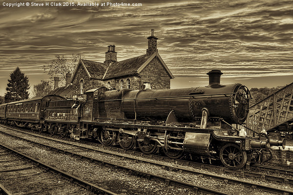 Great Western Railway Engine 2857 - Sepia Version Picture Board by Steve H Clark