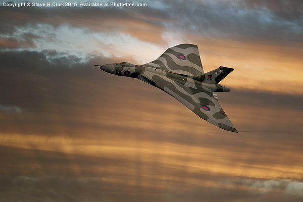  Avro Vulcan XH558 At Sunset Picture Board by Steve H Clark