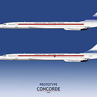 Buy canvas prints of Prototype Concordes by Steve H Clark