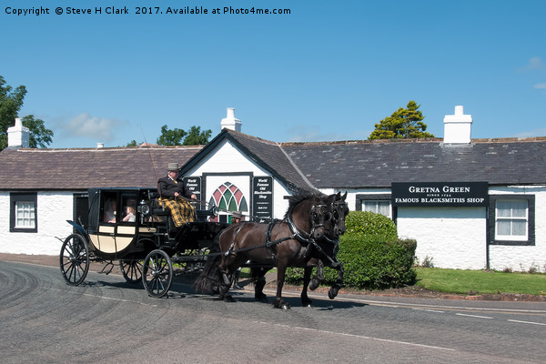 Coach and Horses at Gretna Green Picture Board by Steve H Clark