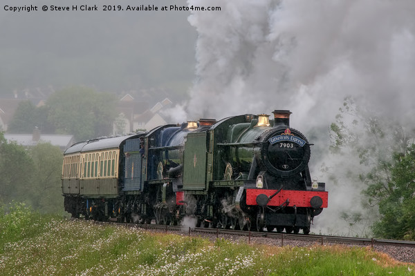 Foremarke Hall and King Edward II Double Header Picture Board by Steve H Clark