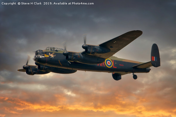 Avro Lancaster Picture Board by Steve H Clark