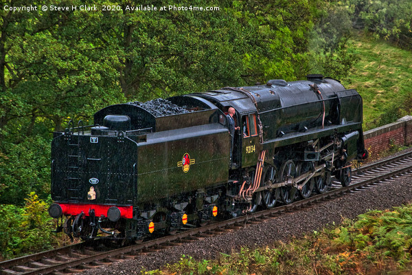 British Railways 9F 92134 Picture Board by Steve H Clark