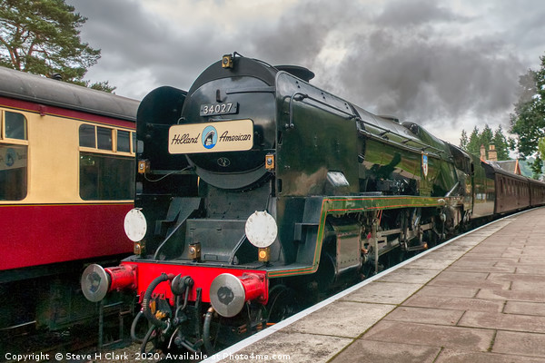 The Boat Train - 34027 Taw Valley Picture Board by Steve H Clark