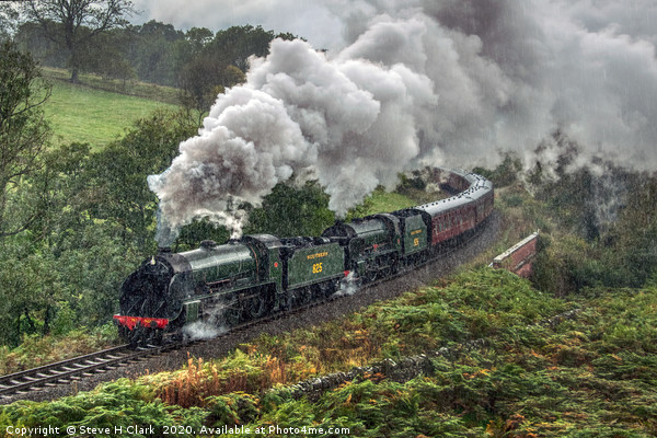 Two Southern Railways Locomotives in the rain Picture Board by Steve H Clark
